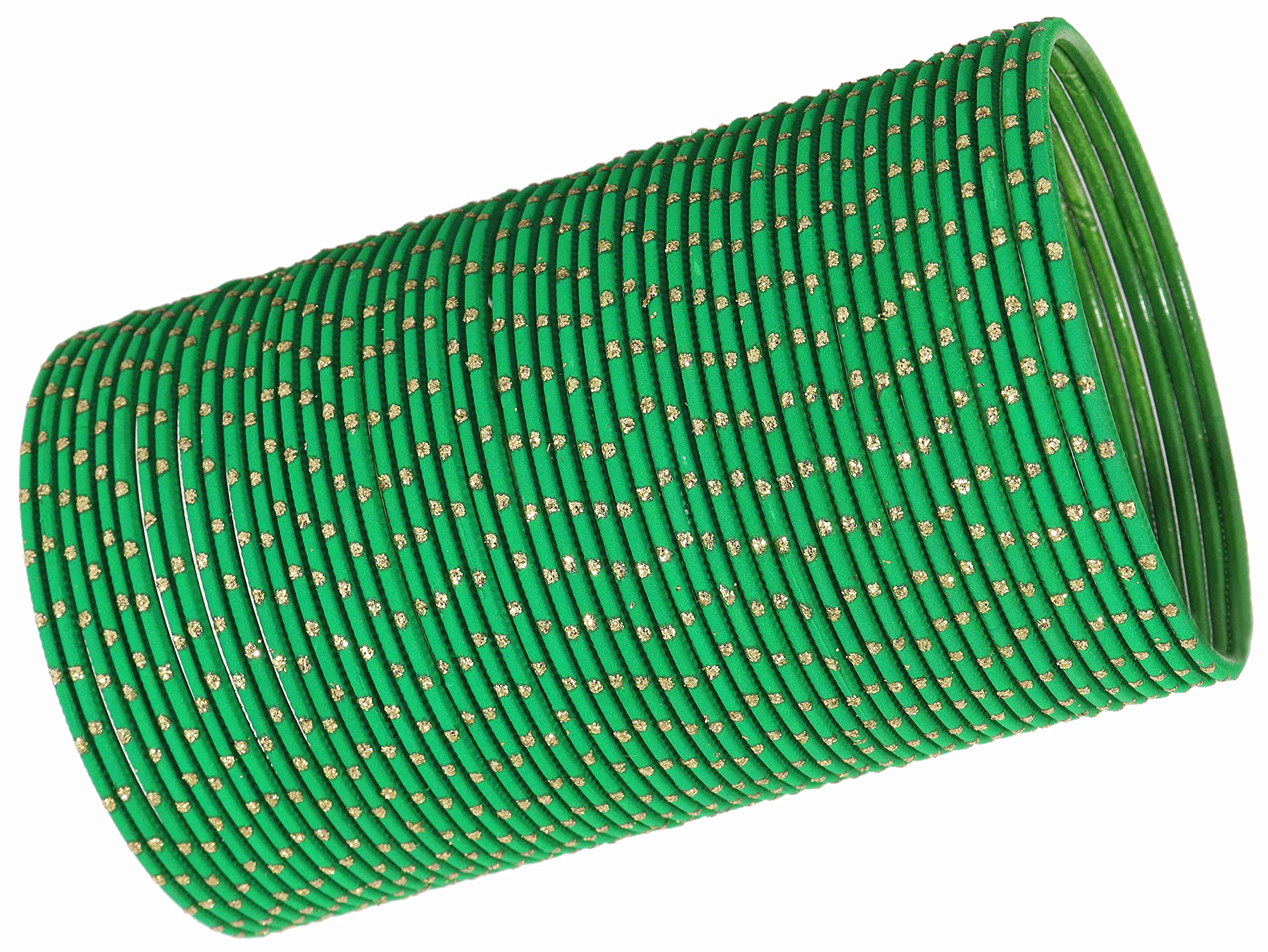 Nmii Green Metal Glossy Bangle Set For Women