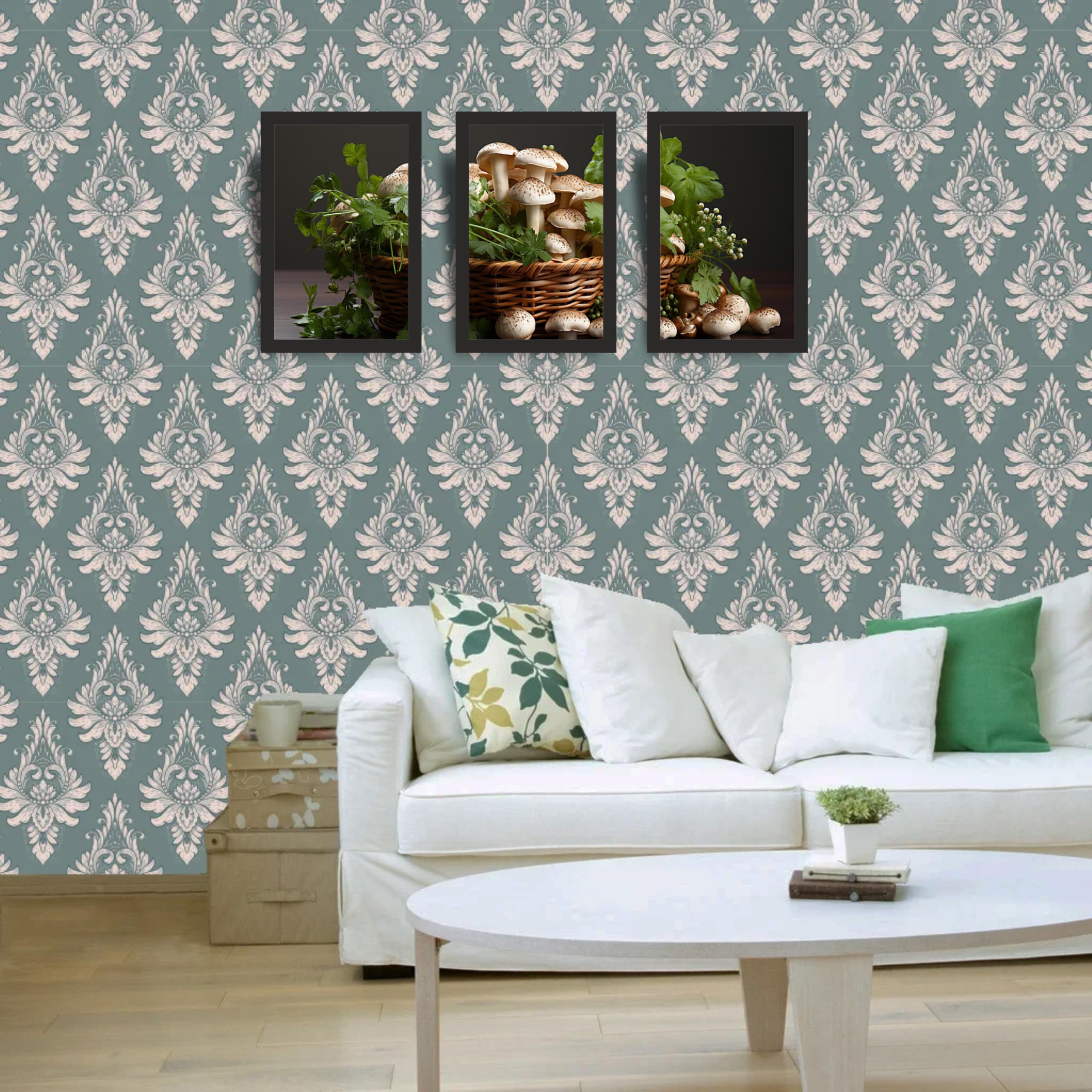 Mushroom Kitchen Wall Art Frame Set of 3