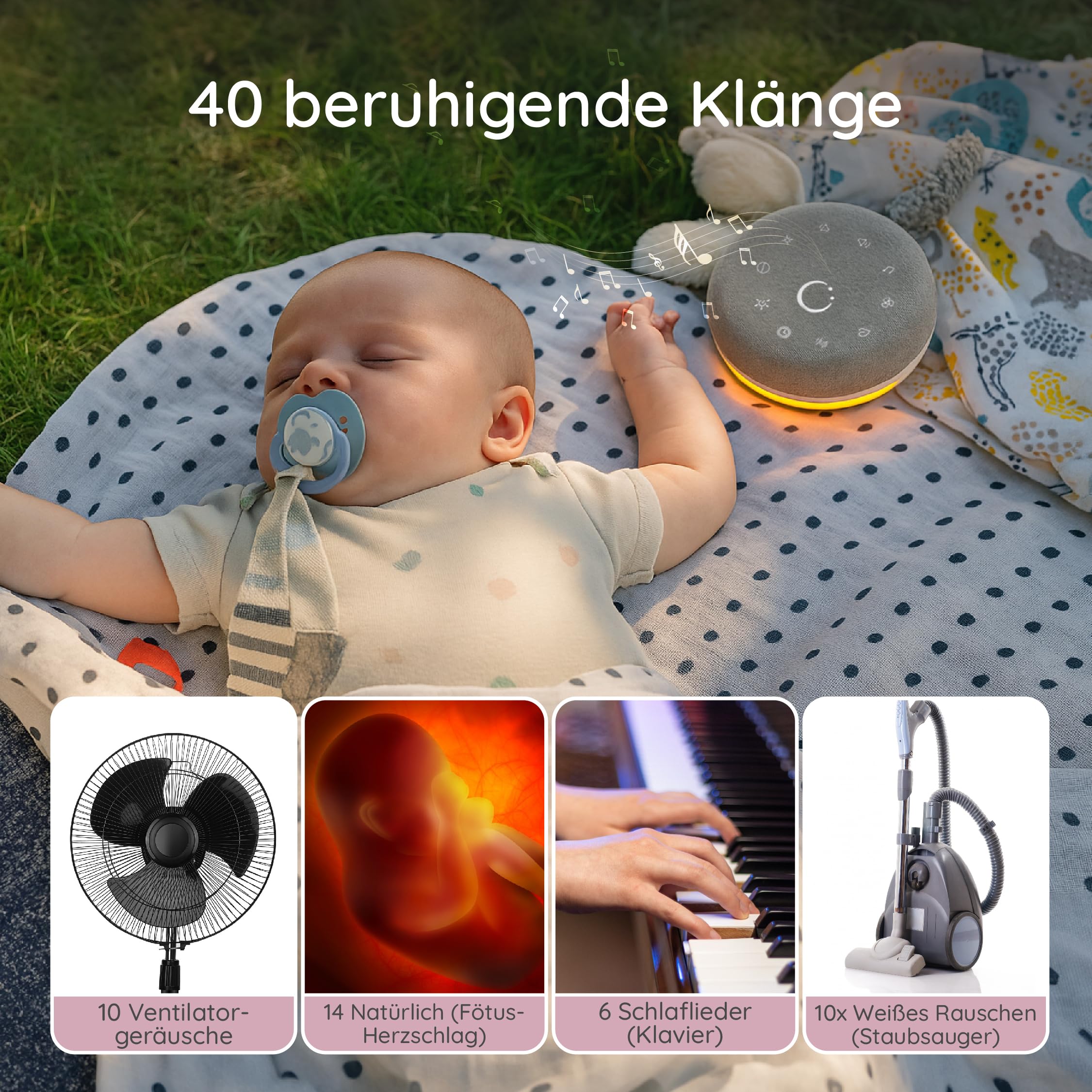 Numsy Move White Noise Machine Bambino - Macchina del rumore bianco
