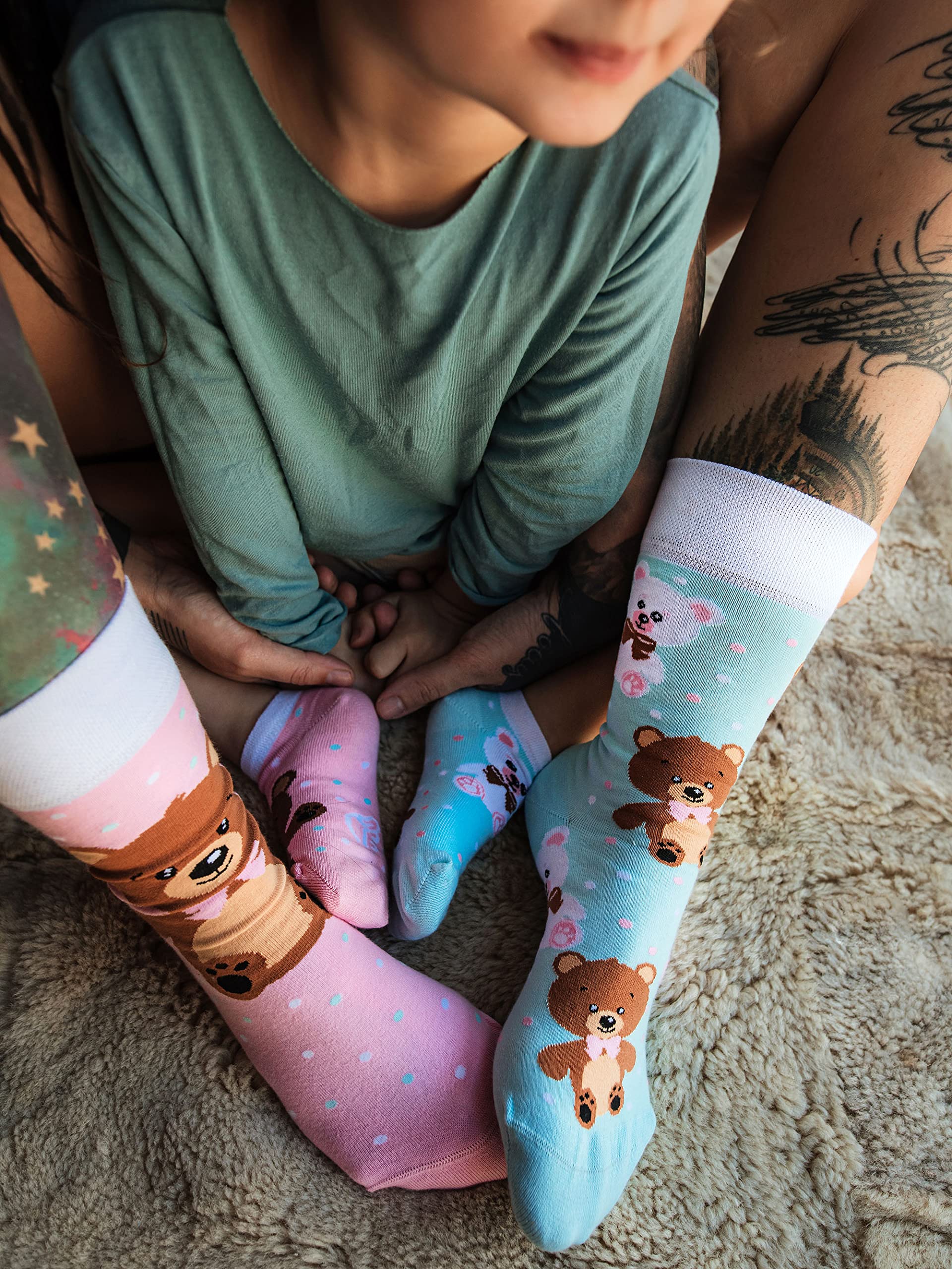 Dedoles Calzini Unisex Donna Uomo & Bambini Calze Cotone con tanti Design divertenti Calcio Bicicletta Piante Cavalli Regalo sinistra destra diversi