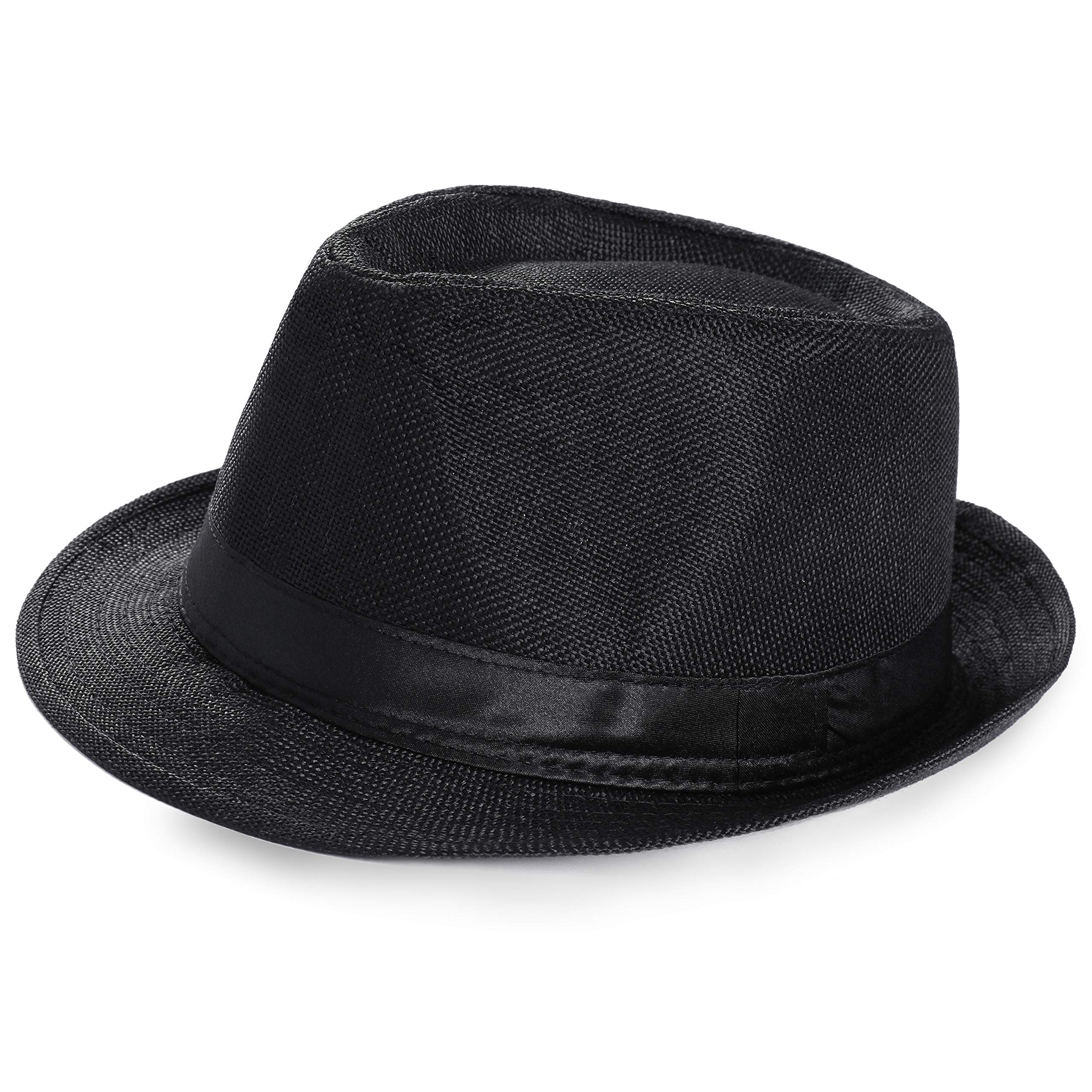 Coucoland Sombrero Panama Mafia Gangster para hombre, Fedora Trilby Bogart de los años 20, accesorio para disfraz de Gatsby