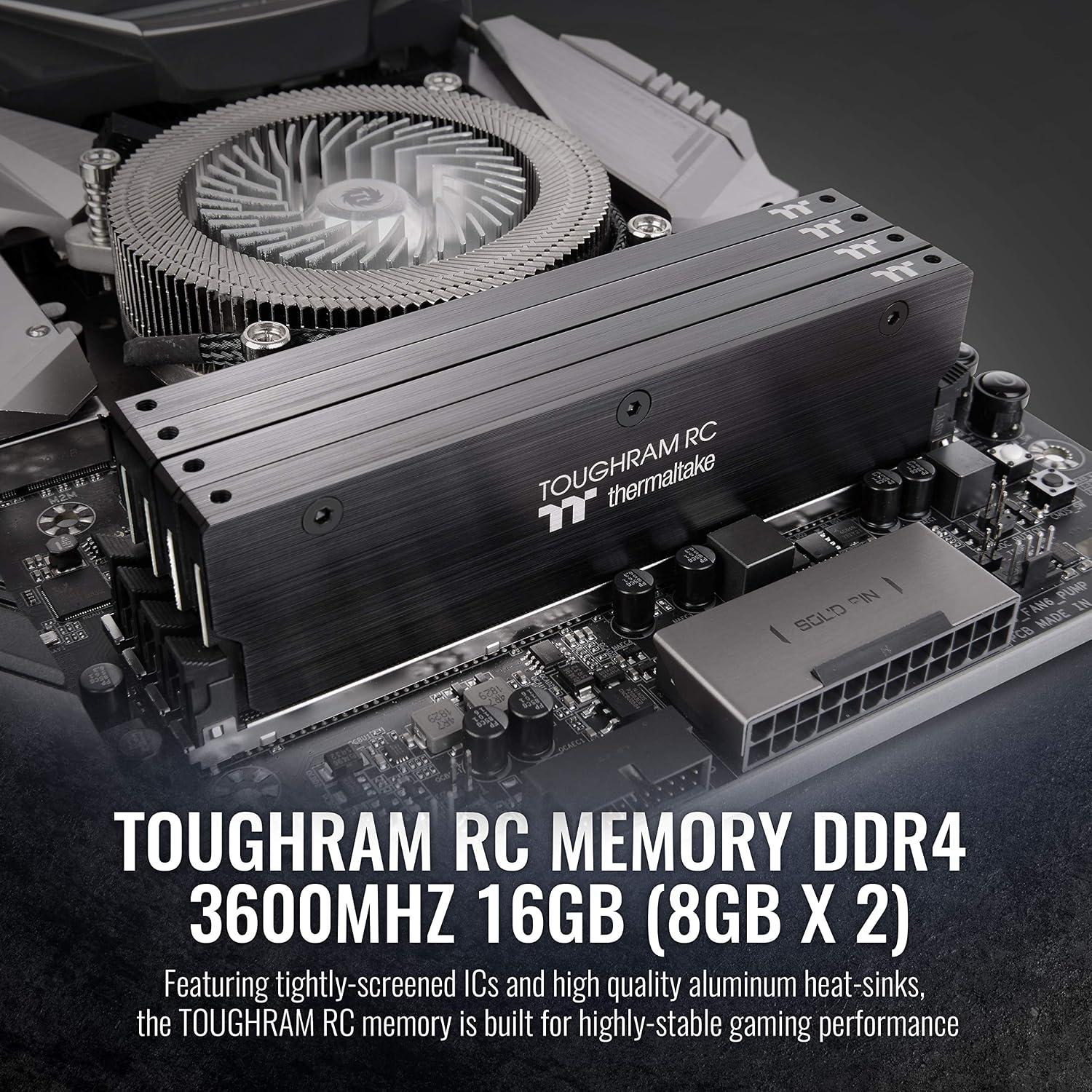 Thermaltake TOUGHRAM RC DDR4 3600MHz C18 16GB (8GB x 2) Memory Intel XMP 2.0 Ready with Real-Time Performance Monitoring Software RA24D408GX2-3600C18A