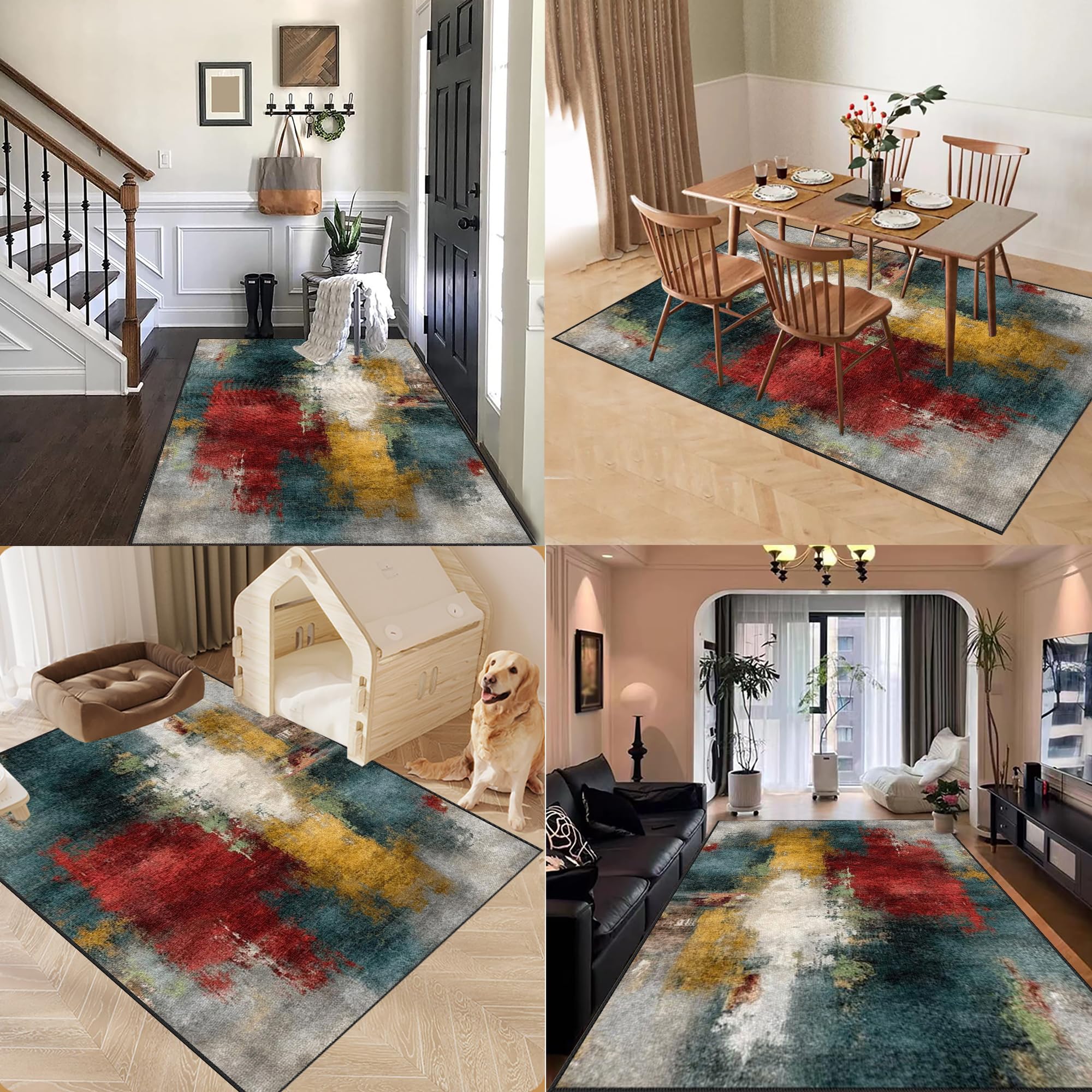Tapis Protège-Sol pour Chaise, Tapis Chaise de Bureau Gaming Tapis de Sol Bureau Tissu, Antidérapant Tapis Chaise de Bureau, Tapis de Protection pour Bois/Carrelage pour Bureau et Maison 140 x 180 cm