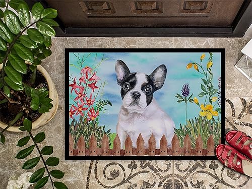 Miniatura 3 de Caroline's Treasures CK1272JMAT - Tapete para interiores o exteriores, diseño de bulldog francés, color negro y blanco, 24 x 36 pulgadas, 36