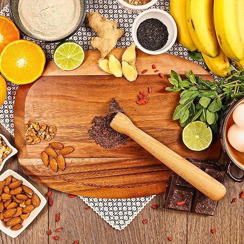 Miniatura 7 de Steso Bar Muddler Wood - Mojito Cocktail Muddler - Trituradora de ajo de limón y hierbas de menta y lima, duradera, estable y potente