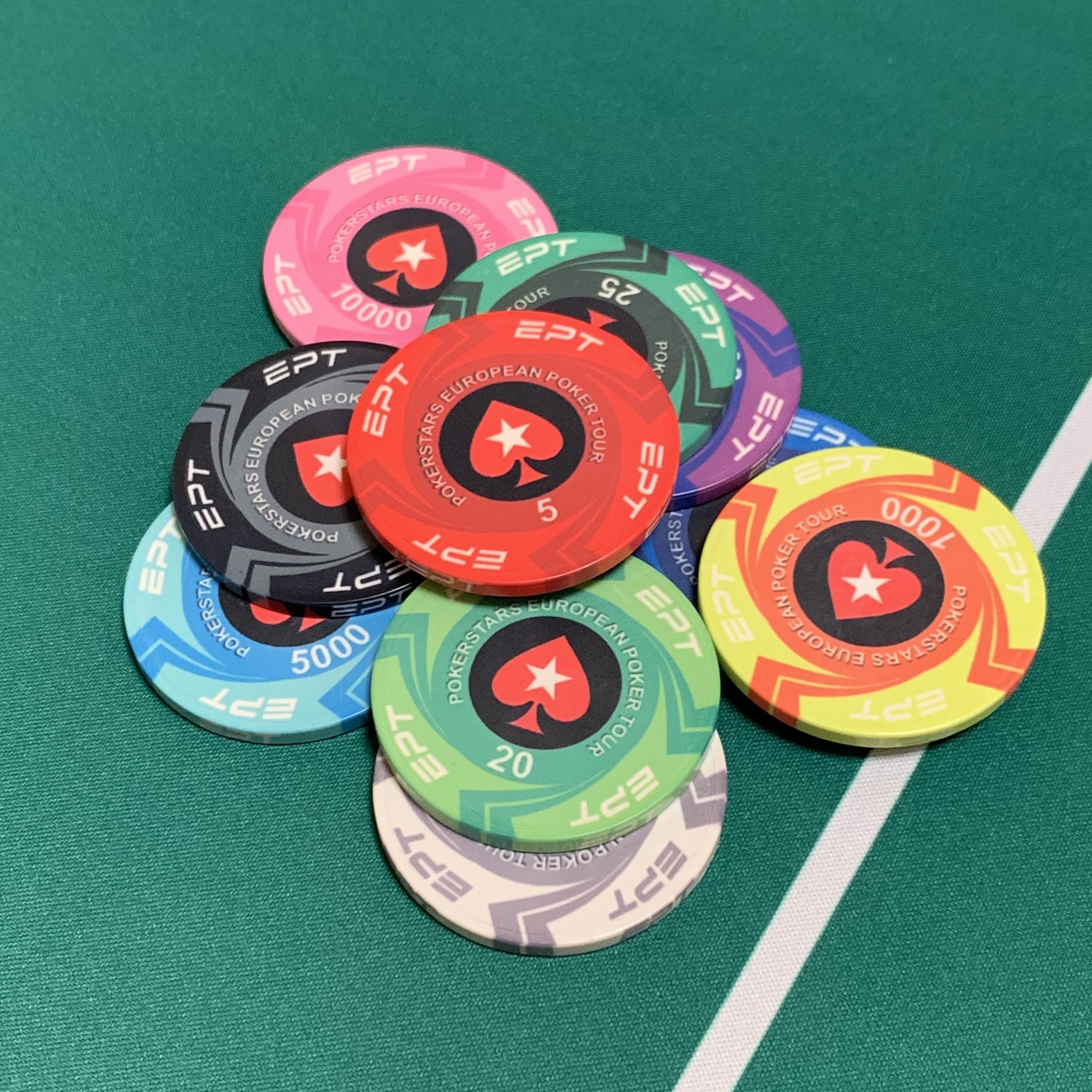 Amazon | RedAces EPT ポーカーチップ カジノチップ 麻雀 トランプ