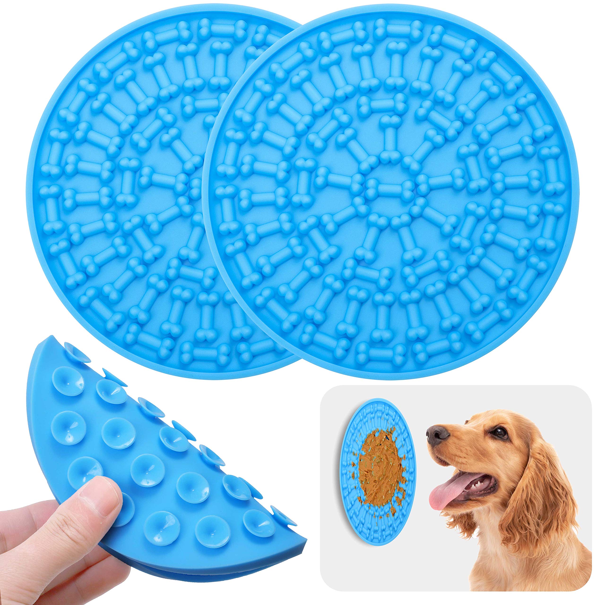 Buy URATOT 2 Pieces Dog Lick Pad Dog Lick Mat Treat Distributing Mat
