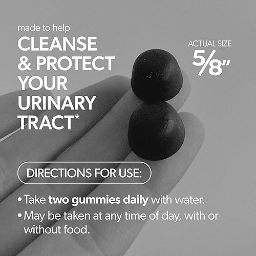 Miniatura 6 de AZO Gomitas de arándano para la salud del tracto urinario, suplemento dietético, 2 gomitas = vaso de jugo de arándano, ayuda a limpiar y proteger