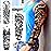 VANTATY 20 Sheets Extra Large Full Arm Temporary Tattoos For Men Adults, Tiger Snake Leopard Lion King Temporary Tattoos Sleeve For Women, Temp Waterproof Fake Tattoo Stickers For Kids Warrior Tatoos