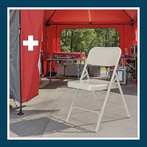 Miniatura 21 de OEF Furnishings Triple Brace Silla plegable de acero, azul Azul,Beige,Negro -,Marrón,Gris,https://www.amazon.com/dp/undefined