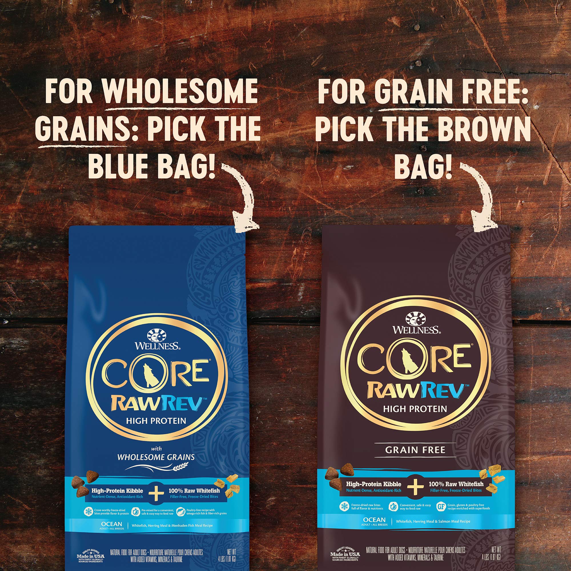 wellness core rawrev wholesome grains