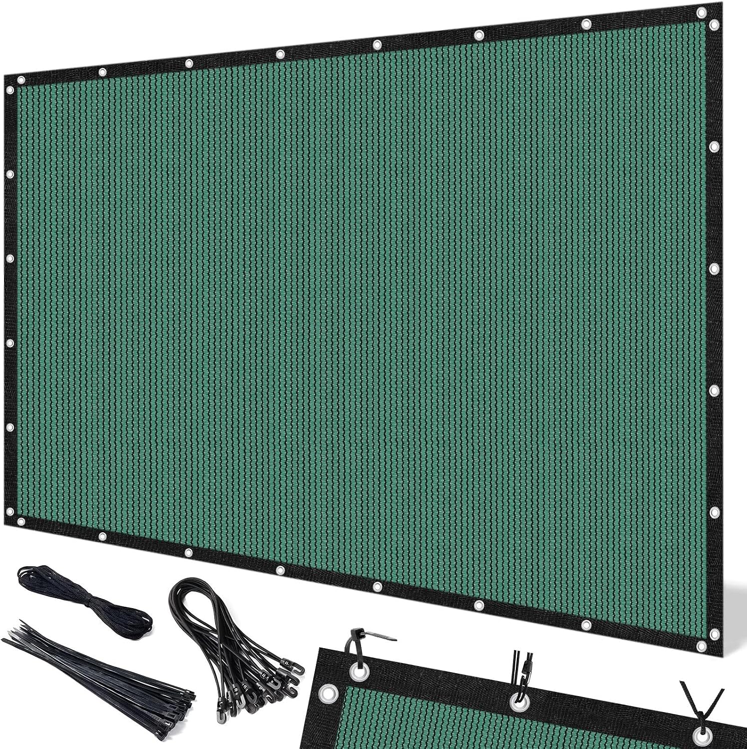 90% Sun Shade Cloth, 10 x 14 FT Pergola Shade Cover Canopy with Grommets, Sun Screen Fabric Tarp for Patio, Outdoor, Garden, Backyard, Green
