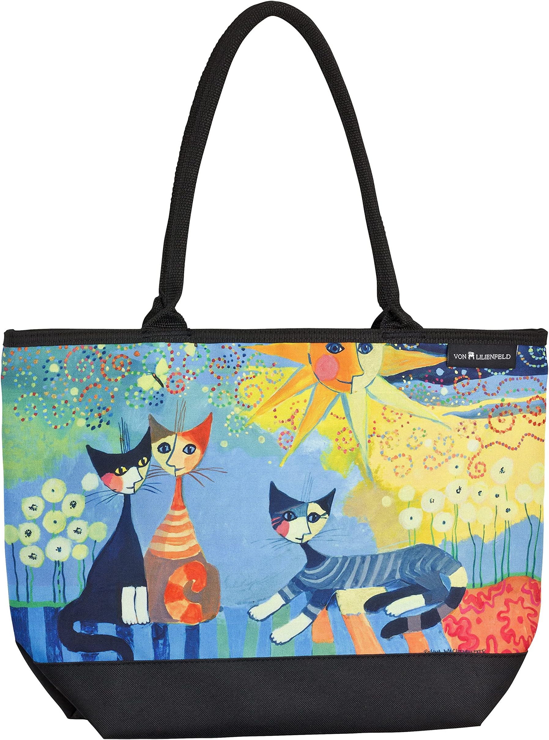 von LilienfeldVON LILIENFELD® Tote Bag Shopper Spacious Lightweight Art Cats Rosina Wachtmeister Dolce Vita