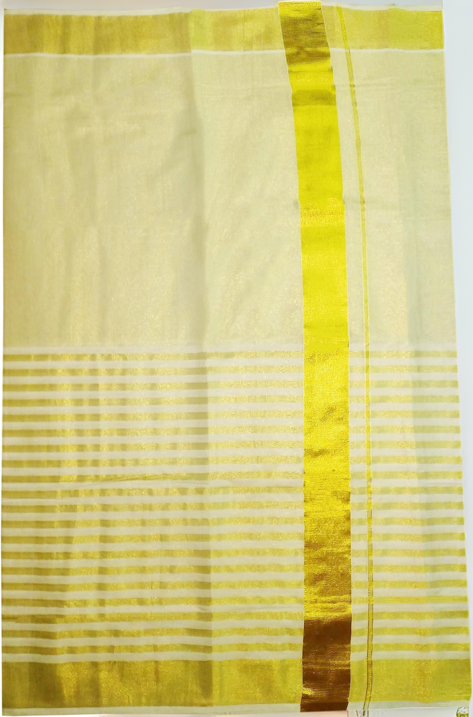 YETTALAN® Kerala Traditional Tissue Saree for Women with Running Blouse | South Indian Ethnic Saree for Weddings Onam Vishu Temple Wear & Festivals