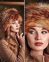 Vista 36 de Futrzane Sombrero clásico cosaco - Sombreros de piel sintética para mujer - Sombrero ruso peludo cálido negro (Black Classic)
