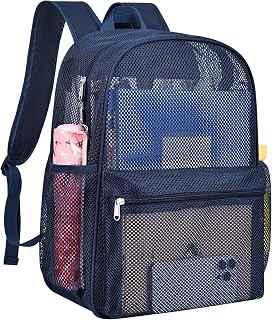 Paxiland Mesh Backpack Lightweight, Heavy Duty See Through Beach Backpack