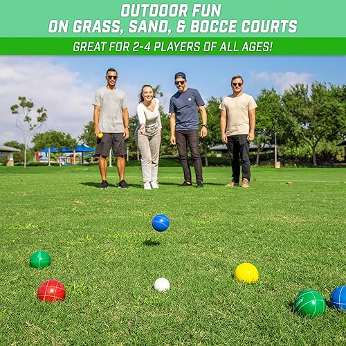 Miniatura 3 de GoSports Mini Travel Size Bocce Game Set with 8 Balls, Pallino, Tote Bag and Measuring Rope - Choose Your Size