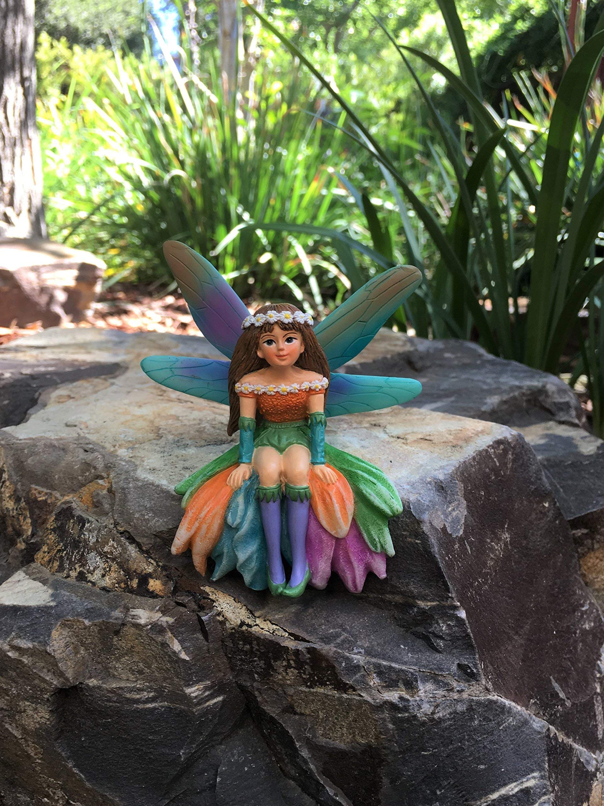 GlitZGlam Emilie La Fée Miniature D'Azar Pour Votre Jardin De Fées/Jardin Miniature