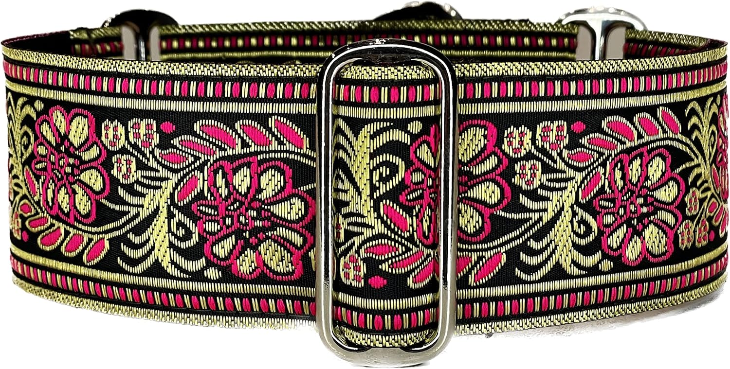 Martingale Dog Collar for Greyhound Saluki Whippet and Other Breeds with Similar Neck 2" Wide (L 14"-18")