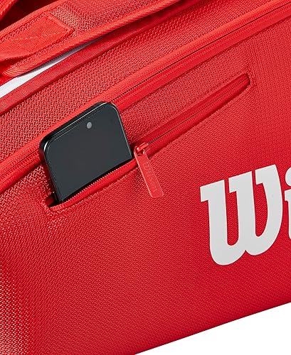 Miniatura 5 de WILSON 2025 Super Tour Rojo Raqueta de Tenis Bolsas - RojoBlanco