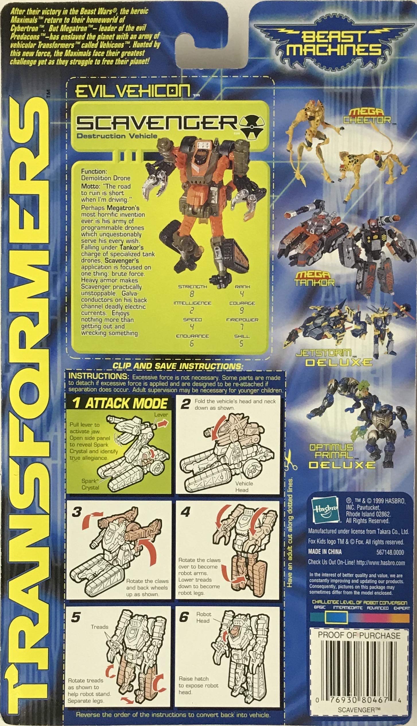 Transformers Beast Machines Scavenger, Figures - Amazon Canada