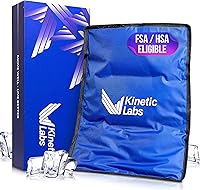 Vista 9 de Bolsas de hielo reutilizables en gel para lesiones de Kinetic Labs (paquete de 2) - Envases fríos y calientes para lesiones 30 cm x 15 cm - Bolsas