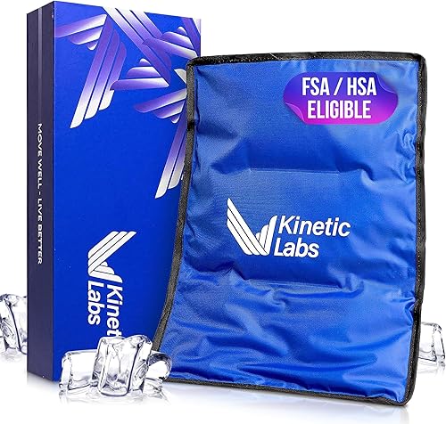 Miniatura 9 de Bolsas de hielo reutilizables en gel para lesiones de Kinetic Labs (paquete de 2) - Envases fríos y calientes para lesiones 30 cm x 15 cm - Bolsas