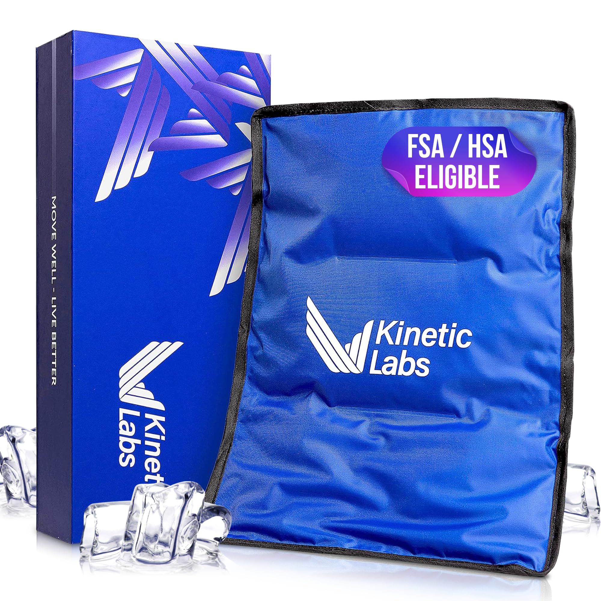 Large Gel Ice Pack (11x14.5") - Flexible & Reusable Hot & Cold Pack for Injuries - Blue