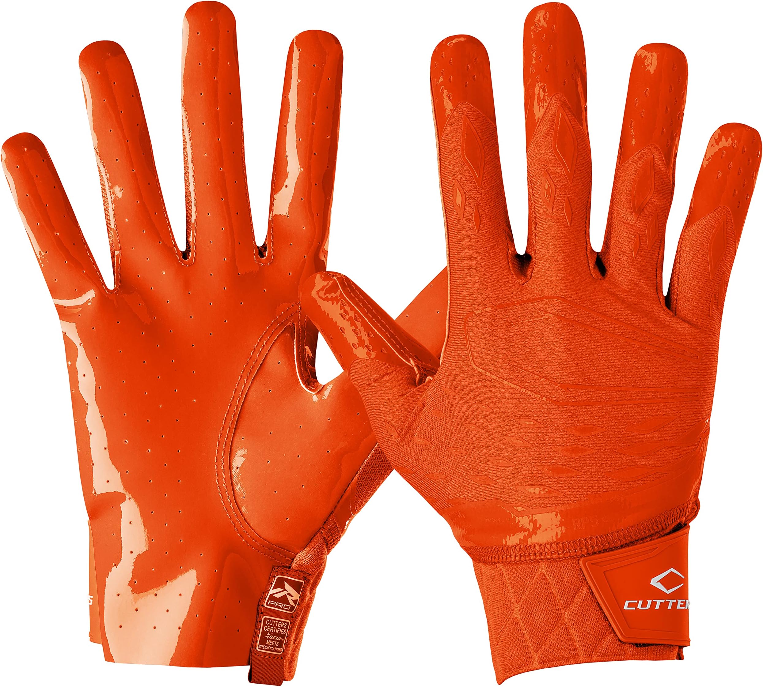 CUTTERS Football Rev Pro 5.0 Ultra Grip No Slip Wide Receiver Gloves (1 Pair)