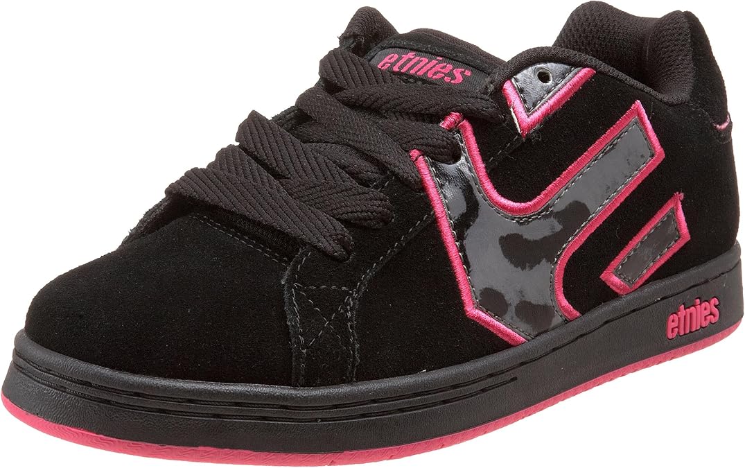 Etnies Women 's Vengeance Skateboarding Zapato, Negro/Rosado, 11 B(M