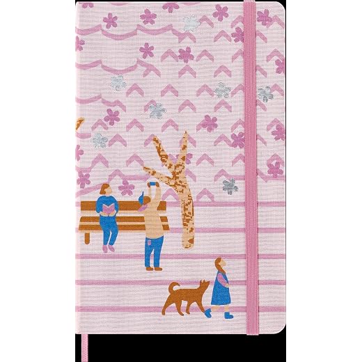 Moleskine Limited Edition Sakura Notebook, Hard Cover, Large (5" x 8.25"), Plain/Blank, Bench, 240 Pages