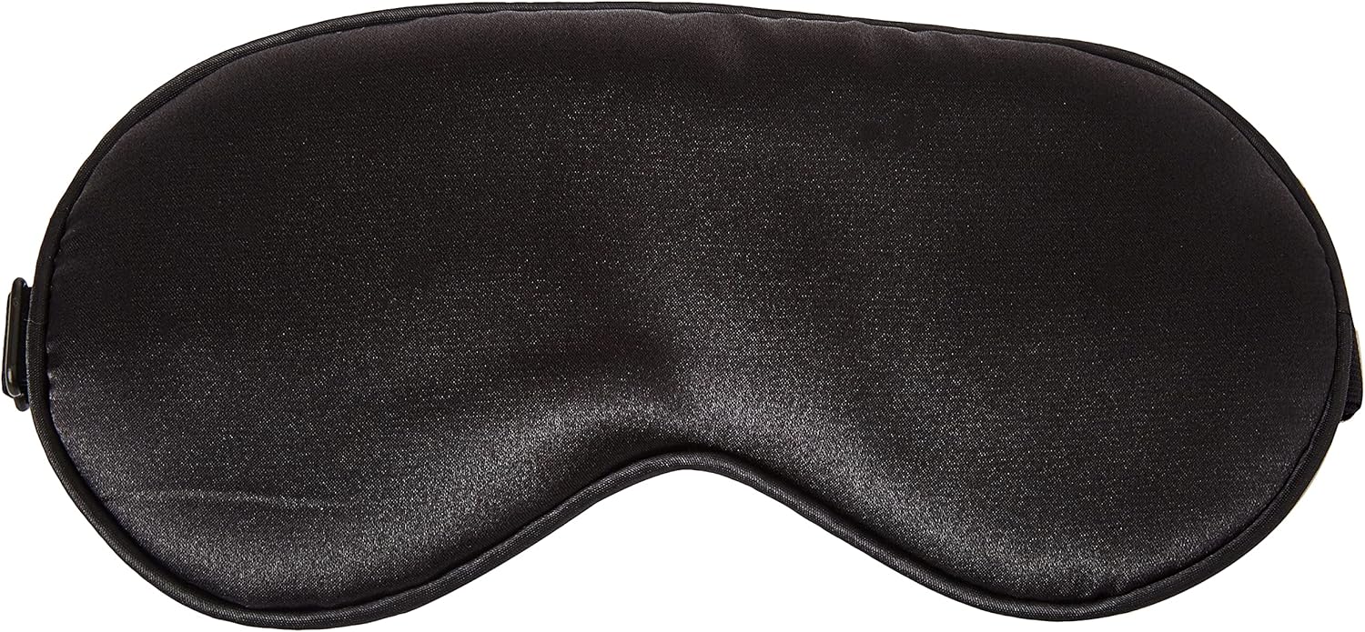 KAEHA SUN-40-02 Máscara de Seda Suave y Venda Correa para la Cabeza Ajustable para Dormir en la Noche Sombra, Cubierta para los Ojos para Viajes, turnos y meditación,Azul