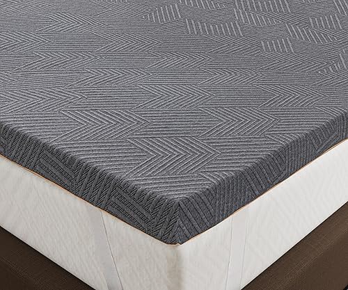 Miniatura 2 de EGOHOME - Cubrecolchón de espuma viscoelástica tamaño Queen de 3 pulgadas, colchón de espuma de gel refrescante