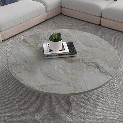 Miniatura 3 de Papel de contacto para encimera de mármol gris dorado, impermeable, mate, para cocina, baño, autoadhesivo, extraíble, mármol, para paredes,