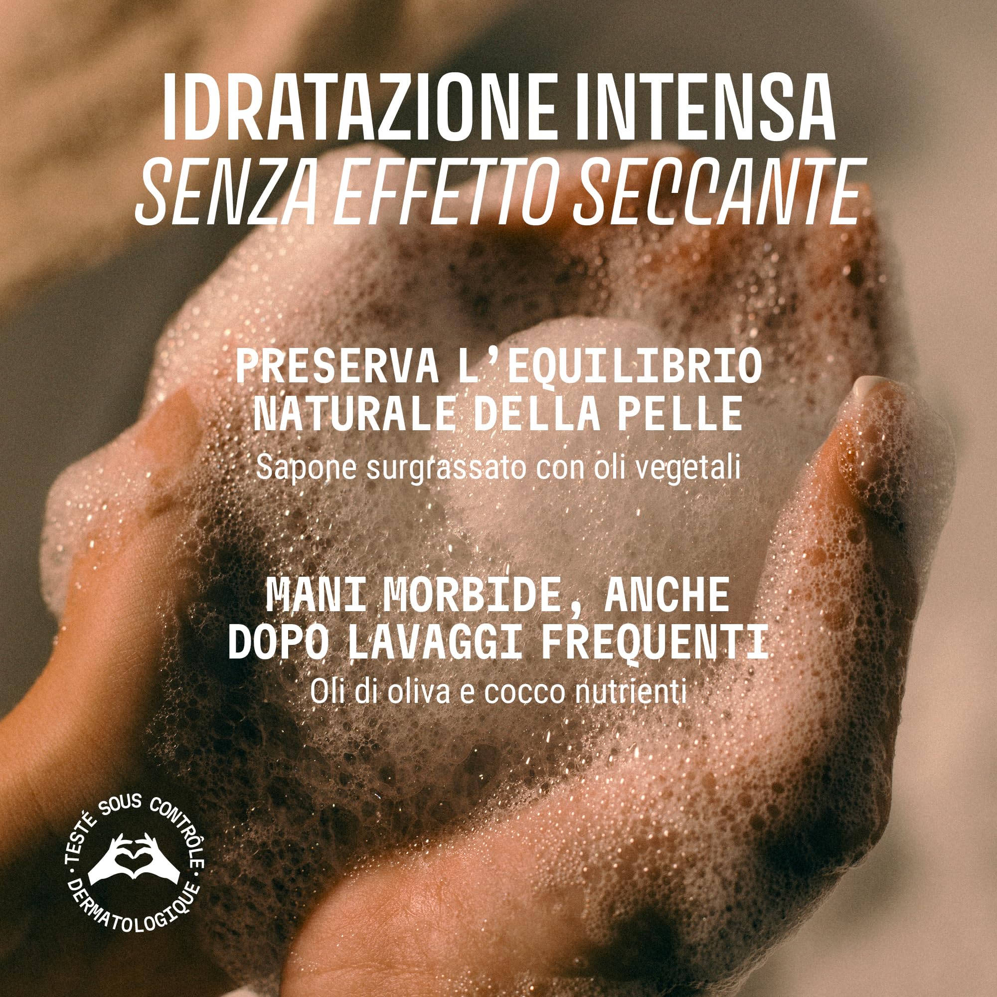 Panier des Sens Sapone Liquido Mani ai Fiori d'Arancio - Sapone di Marsiglia Liquido con Olio d'Oliva e di Cocco, 96% di Ingredienti Naturali Nutriente, Adatto Alla Pelle Sensibile - Sapone Mani 500ml