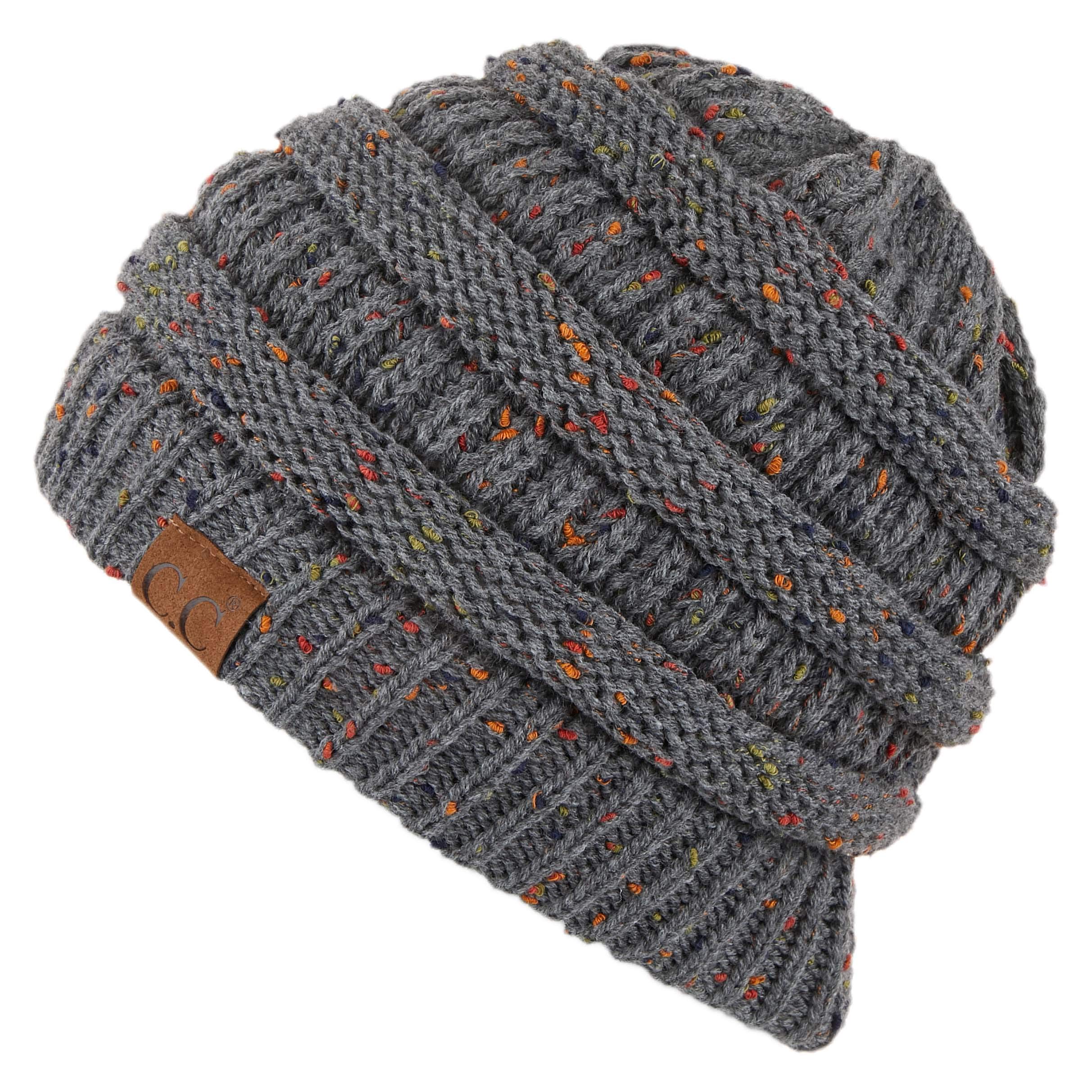 C.C Unisex Ribbed Confetti Knit Beanie (HAT-33)