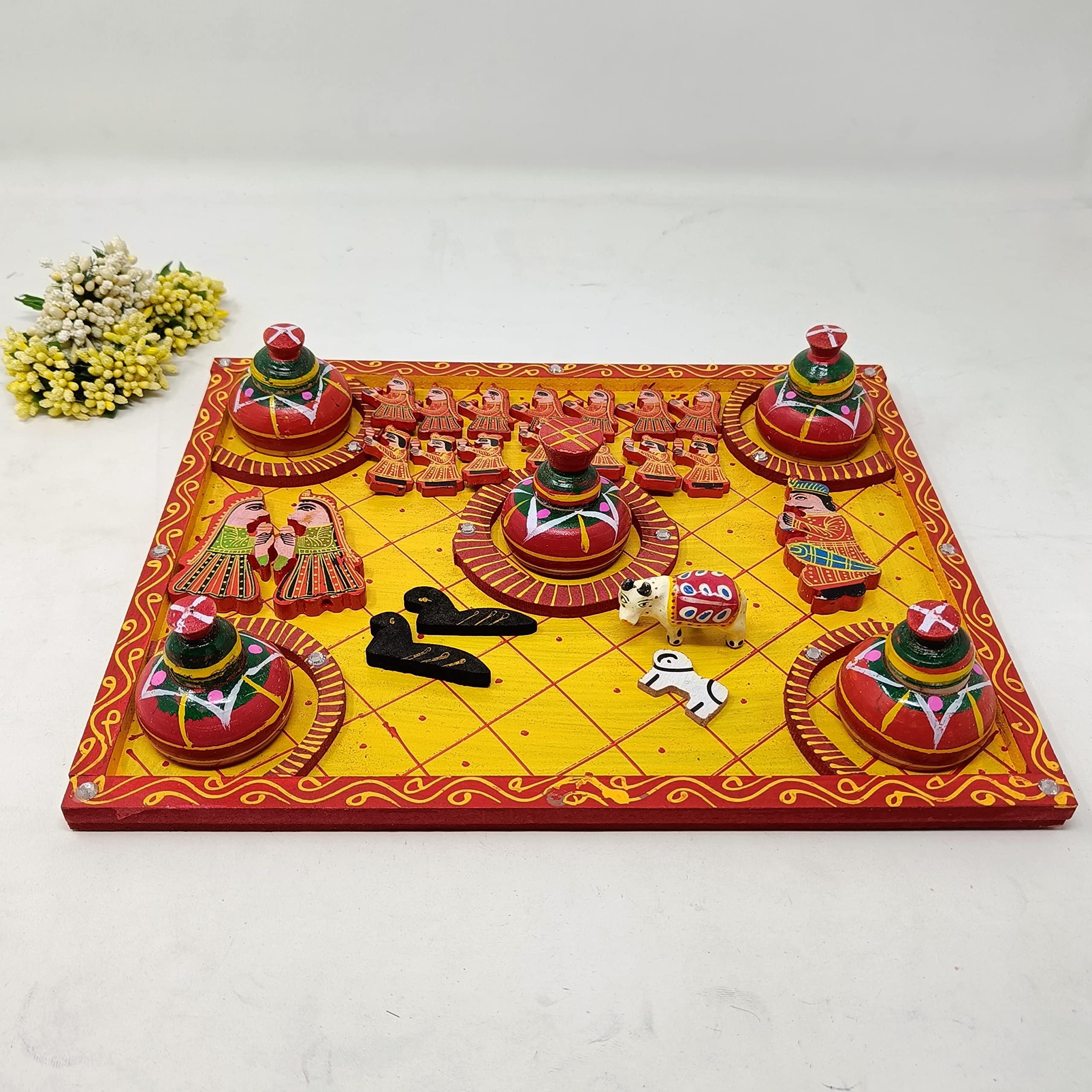 Handcrafted Bachbaras Puja Chowki - Traditional Indian Art -3