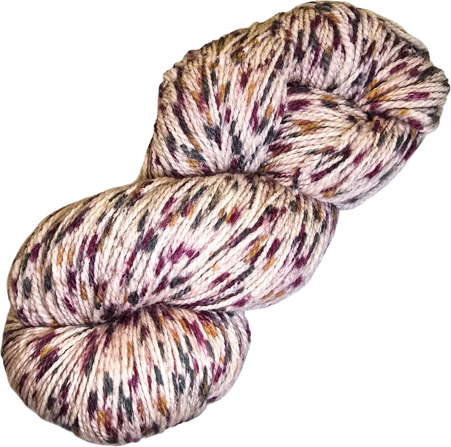 Sunny Cat Fusion Wool Yarn – Set of 2 Skeins Wool Blend – 100g/3.5oz Each – 400m/435yd – Made in Turkey. Hand Dyed Natural Colors. Premium Medium Weight Yarn for Knitting & Crochet (Amber Ember)