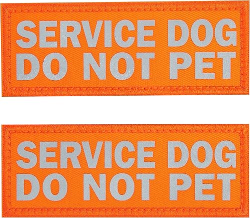 Miniatura 5 de 2PCS Reflective Service Dog Patches, Do Not Pet Patches - Hook and Loop Fasten for Dog Vest, Harness, Collar