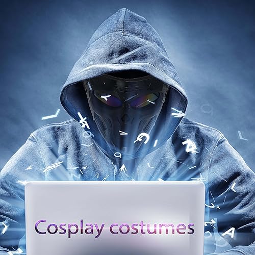 Miniatura 6 de Máscara de airsoft de calavera espeluznante con gafas resistentes a los impactos, suministros de fanáticos del ejército, máscara táctica para