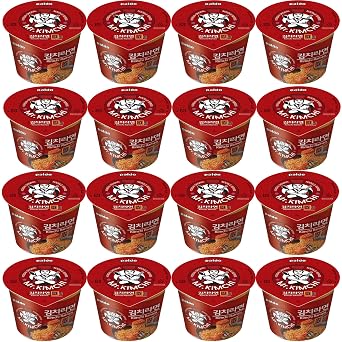 Paldo Fun & Yum Mr. Kimchi Ramen Instant Big Cup Noodles with Kimchi Based Spicy Broth, Best Oriental Style, Original Korean Ramyun, Spicy Ramen Challenge, 3.88 Ounce (Pack of 16)
