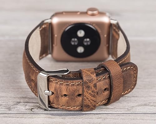 Miniatura 3 de Full Grain Leather Antic Brown Band for Apple Watch series 1-10 & SE & Ultra & Ultra 2