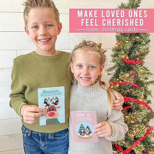 Miniatura 2 de 24 tarjetas navideñas de Woodland a granel con sobres, tarjetas navideñas en caja con sobres, paquete de tarjetas de Navidad con sobres, tarjetas de