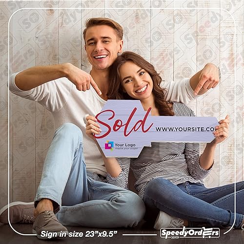 Miniatura 2 de Speeddyorders Real Estate - Placa de señalización personalizada, estilo plateado, signo de llave vendido, accesorio para llaves de bienes, signo de