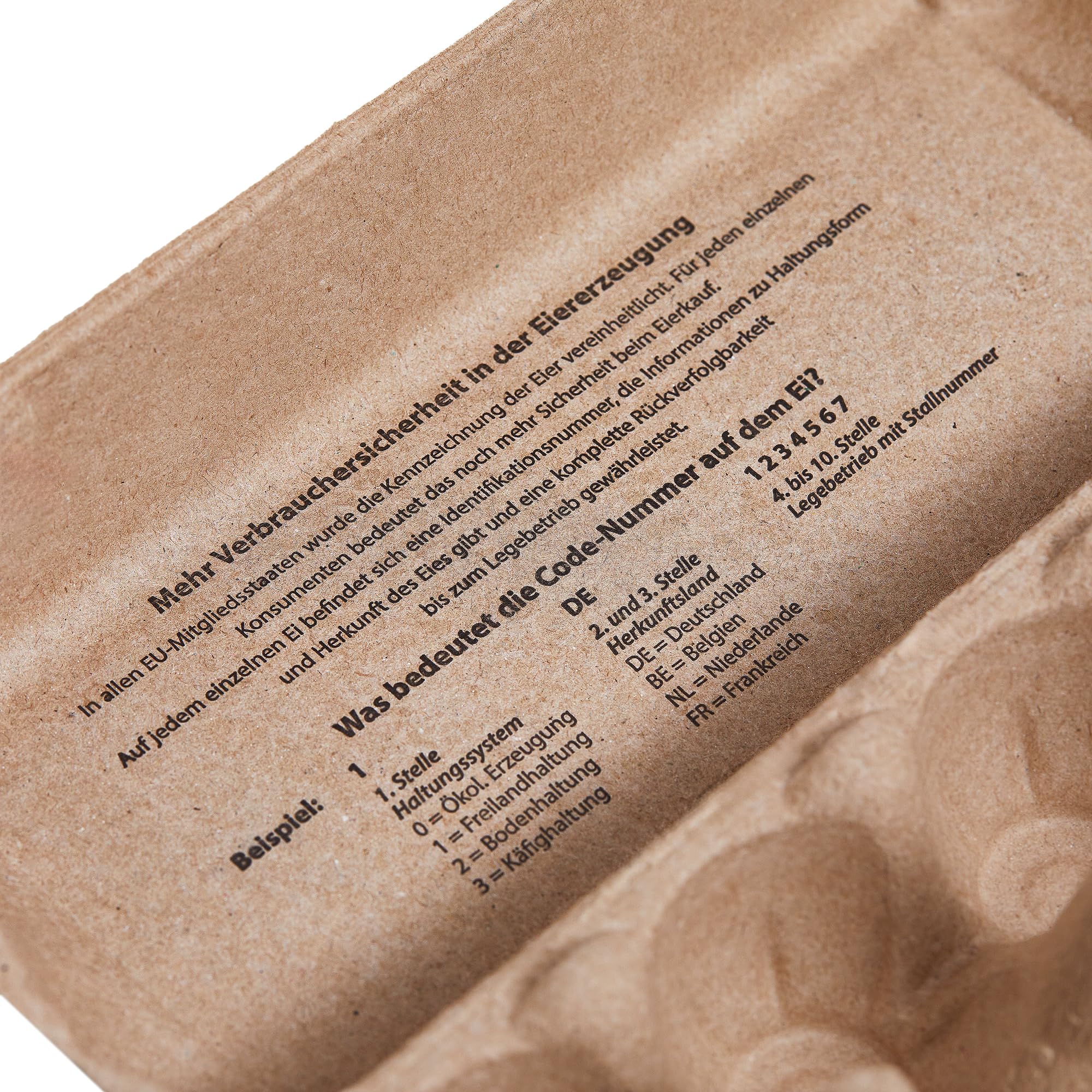 Eierschachteln "Freilandhaltung" aus Recyclingfasern, 10 Eier, Größe S/M/L Eierkartons Eierverpackung mit Aufdruck (105) | Etikett "Freilandhaltung"