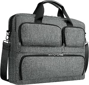 DOMISO Business Laptop Briefcase Waterproof Messenger Shoulder Bag for 15.6 & 17.3 Inch Laptops