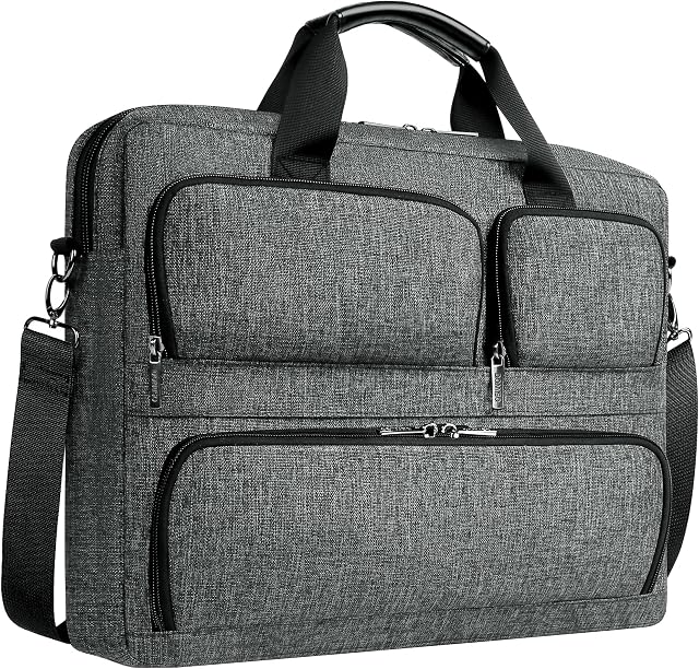 DOMISO Business Laptop Briefcase Waterproof Messenger Shoulder Bag for 15.6 & 17.3 Inch Laptops