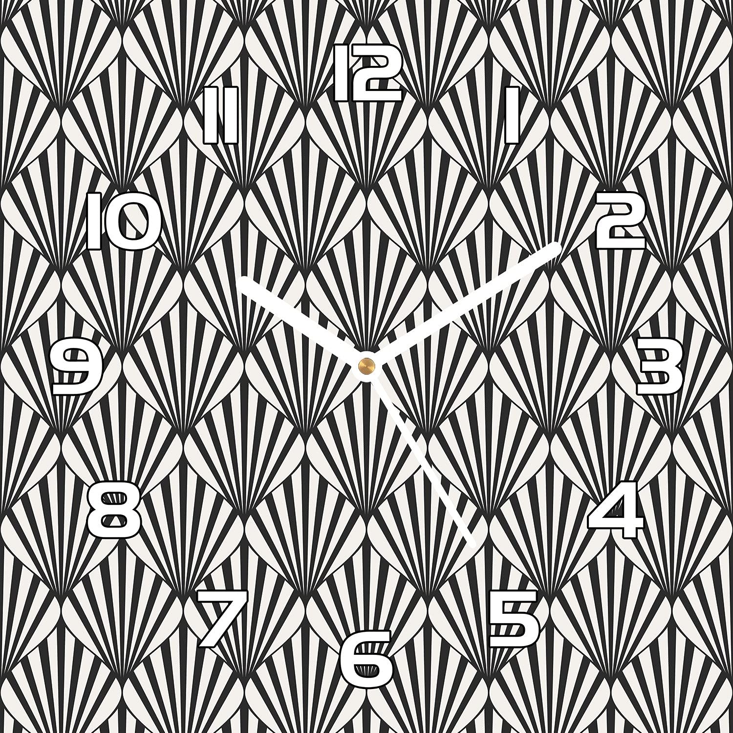Horloge en verre 30x30 cm Coloray avec motif géométrique pour salon