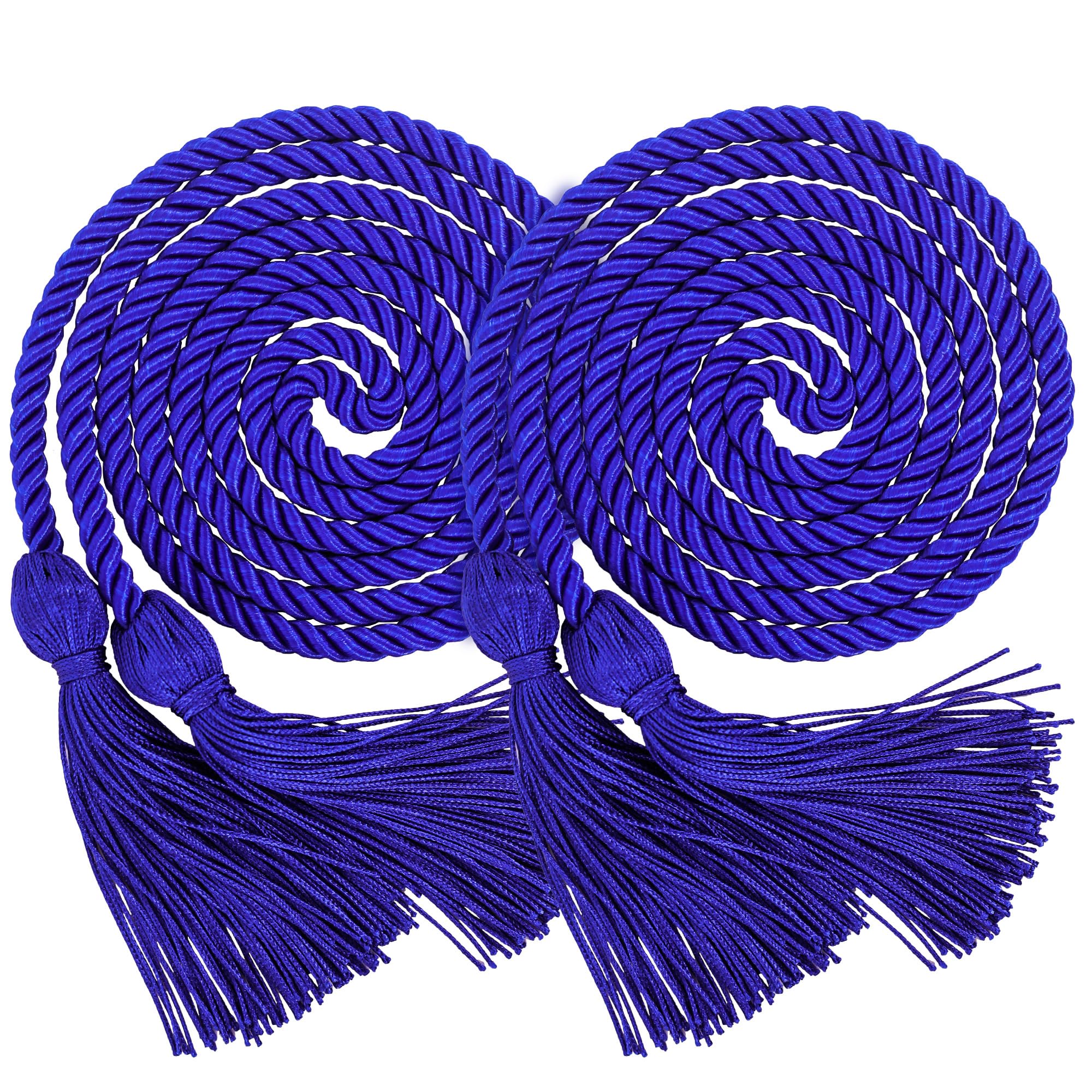 GraduationMall Double Graduation Honor Cords Royal Blue 68"