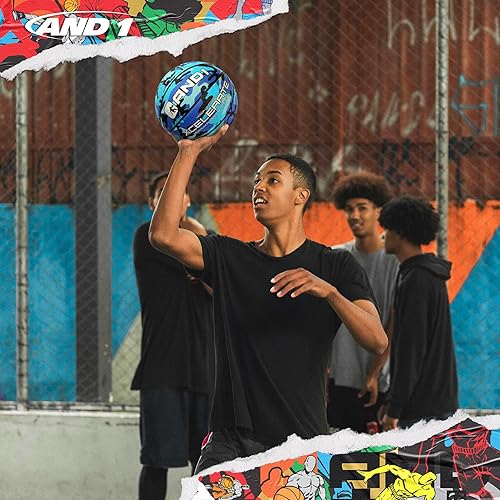 Miniatura 13 de AND1 Xcelerate Rubber Basketball: Official Regulation Size 7 (29.5”) Streetball, Made for Indoor/Outdoor Games Rojo/Blanco/Azul